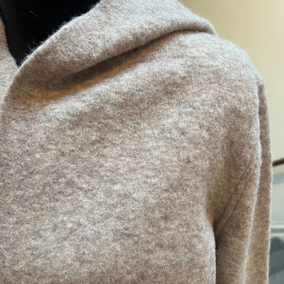 🌸 Banana Republic Women's Nutmeg Wool Hooded Open Front Cardigan Sweater - Picture 6 of 8